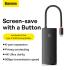 Baseus 6 in 1 Lite / Air Joy Type-C HUB Docking Station (Type-C to HDMI+USB3.0*2+Type-C Data + SD/TF) - Black